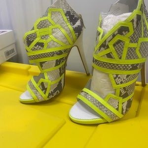 SUECOMMA BONNIE Leather Animal Print Pumps 7.5